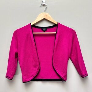 Hobbs London pink and black shrug with 3/4 length sleeves, US size XS